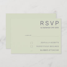Placas RSVP de Casamento Minimalista