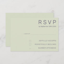 Convite Placas RSVP de Casamento Minimalista