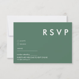 Convite Placas RSVP de Casamento Minimalista