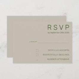 Convite Placas RSVP de Casamento Minimalista
