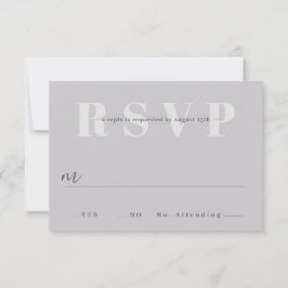 Convite Placas RSVP de Casamento Minimalista