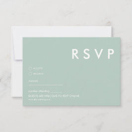 Convite Placas RSVP de Casamento Minimalista