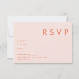 Convite Placas RSVP de Casamento Minimalista