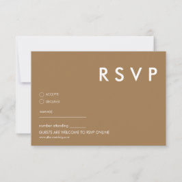 Convite Placas RSVP de Casamento Minimalista