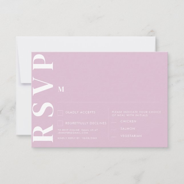 Convite Placas RSVP de Casamento Minimalista (Frente)