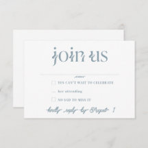 Placas RSVP de Casamento Minimalista