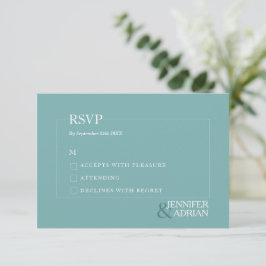 Convite Placas RSVP de Casamento Minimalista