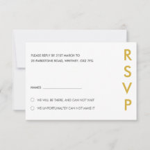 Placas RSVP de Casamento Minimalista