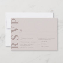 Placas RSVP de Casamento Minimalista