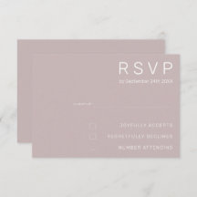 Placas RSVP de Casamento Minimalista