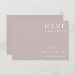 Convite Placas RSVP de Casamento Minimalista