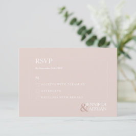 Convite Placas RSVP de Casamento Minimalista