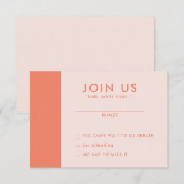 Convite Placas RSVP de Casamento Minimalista