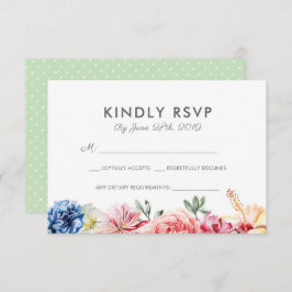 Convite Placas RSVP de Cores Fluorais Brilhantes