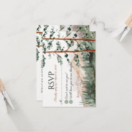 Convite Placas RSVP de Exibição Montanha