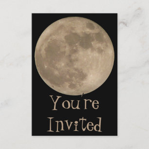 Convite Placas RSVP de Lua Completa Personalizadas