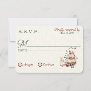 Convite Placas RSVP de outono Românticas