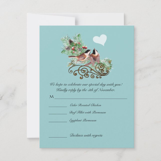 Convite Placas RSVP — Exigem as assinaturas de tamanho 5 x (Frente)