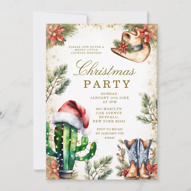 Convite  Plaid Brunch and Bubbly Gold Bridal Shower  (Frente)