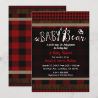 Plaid Rustico Urso Vermelho Bebe Chá de Bebê Unise