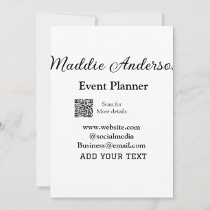 Convite planejador de eventos adicionar nome Q R detalhes 