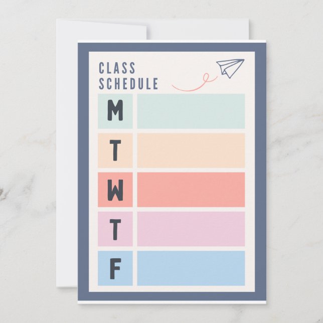 Convite Planejador diário de programação de segunda a sext (Frente)