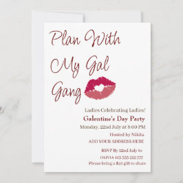 Convite Planeje com minha gangue Gal Personalizada no Dia 