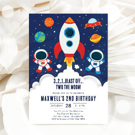Convite Planetas do Espaço Exterior Aniversário de Menino