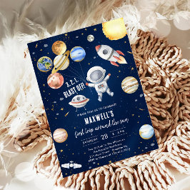 Convite Planetas do Espaço Exterior Aniversário de Menino