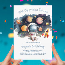 Planetas do Espaço Sideral Astronauta Primeiro Ani
