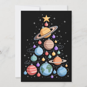 Convite Planetas do Sistema Solar Árvore de Natal Espaço F