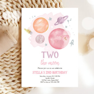 Convite Planetas Espaciais Exteriores Dois O Aniversário D
