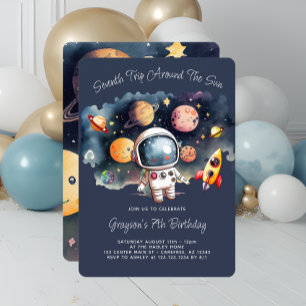 Convite Planetas Externos de Festa de aniversário 7