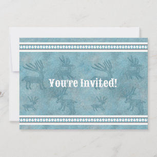 Convite plano azul-cervo de inverno no sudoeste