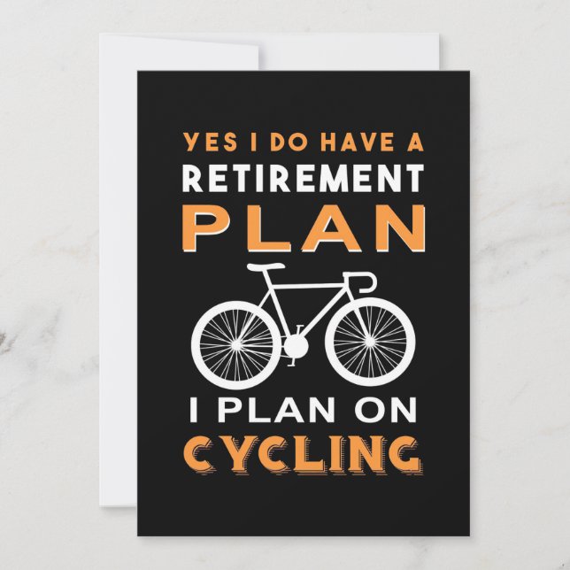 Convite Plano de Aposentadoria que Eu Pretendo Pedalar (Frente)