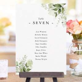 Convite Plano de Assento Floral de Verdura Elegante Número
