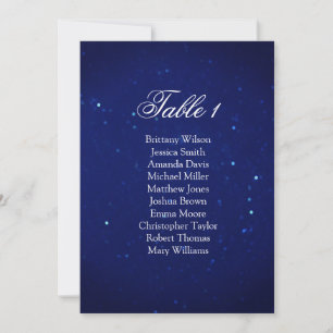Convite Plano de assentos de casamento azul. Plano de mesa