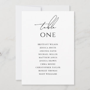 Convite Plano de Assentos de Casamento Minimalista   Simpl