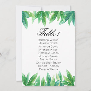 Convite Plano de assentos de casamento na floresta. Plano