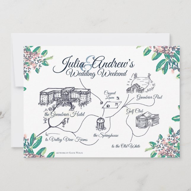 Convite Plano de Boas-Vindas Noturno para Julia (Frente)