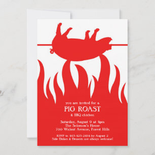 Convite Plano De CHURRASCO Do Porco Roast