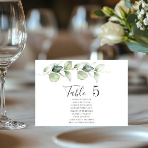 Convite Plano de Mesa de Casamento Eucalipto Número 5
