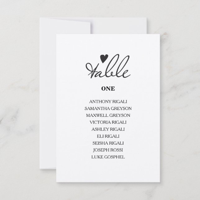 Convite Plano Rustic Wedding Individual Mesa Seating Plan (Frente)