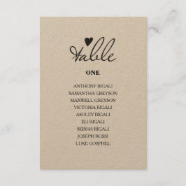 Convite Plano Rustic Wedding Individual Mesa Seating Plan