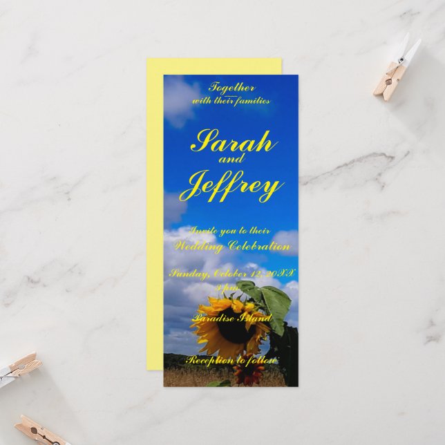 Convite Plano, Tamanho: 10,2 cm x 23,5 cm, Papel:  (Frente/Verso In Situ)