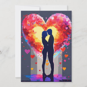 Convite Plano, Tamanho: 12,7 cm x 17,8 cm, Papel: