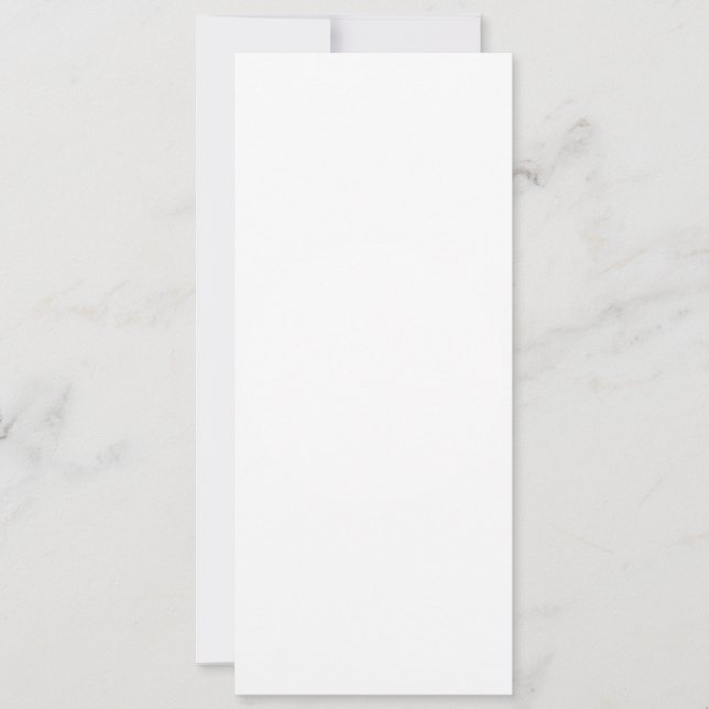 Convite Plano, Tamanho: 4" x 9,25", Papel: Semi-Gl (Frente)