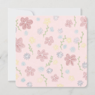 Convite Plano, Tamanho: 5,25" x 5,25", Papel: Semi