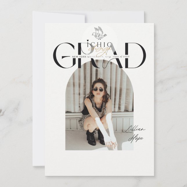 Convite Plano, Tamanho: 5" x 7" (Frente)