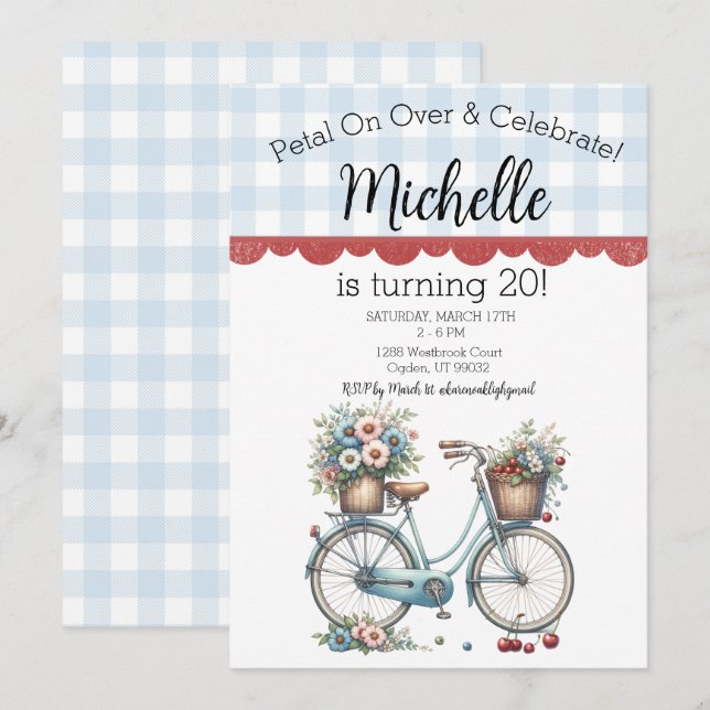 Convite Plano, Tamanho: 5" x 7", Papel: Assinatura (Frente/Verso)